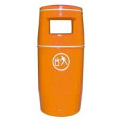 Poubelle 90L orange sans sceau