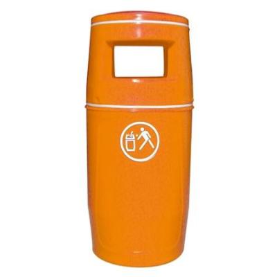 Poubelle 90L orange sans sceau