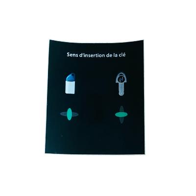 Adhésif pour lecteur eurokey vertical